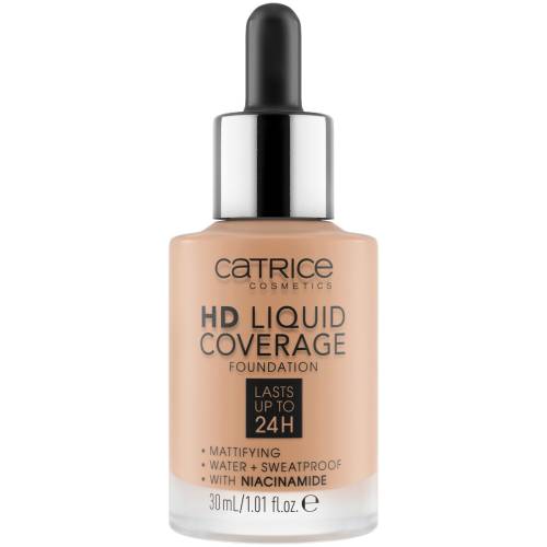 Fond de ten HD Liquid Coverage Foundation 040 - Warm Beige, 30ml, Catrice