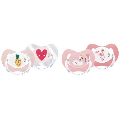 Set suzete ortodontice din silicon 6 luni+, 2 bucati, Dodie