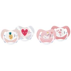 Set suzete ortodontice din silicon 6 luni+, 2 bucati, Dodie