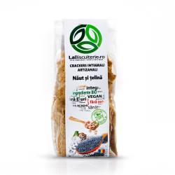 Crackers integrali cu naut si telina, 100g, Labiscuiterie