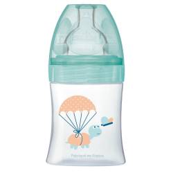 Biberon cu functie senzoriala si tetina plata anti-colici 0-6 luni Aer Debit 1, 150ml, Dodie