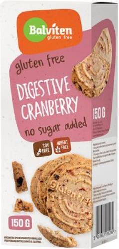 Biscuiti de ovaz cu merisoare fara gluten si zahar adaugat, 150g, Balviten