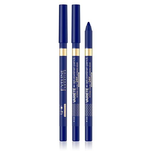 Creion de ochi gel Variete 03 Blue, 1.3g, Eveline Cosmetics