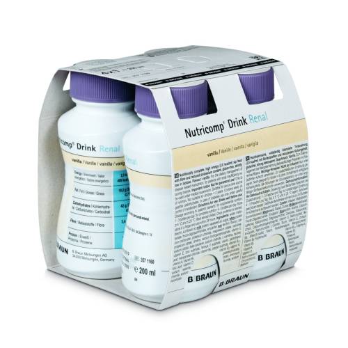 Bautura Drink Renal Vanilie, 4 x 200ml, Nutricomp