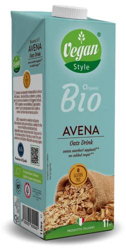 Bautura vegetala bio din ovaz fara gluten, 1l, Vegan Style