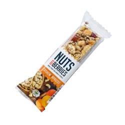 Baton crocant ECO cu nuci, caju si caise, 30g, Nuts & Berries