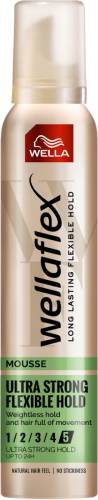 Spuma pentru par cu grad de fixare 5 Ultra Strong Flexible Hold Wellaflex, 200ml, Wella