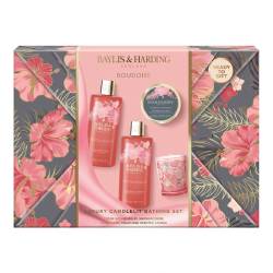 Set pentru ingrijire corporala cu lumânare, Tropical Paradise, 4 piese, Baylis & Harding