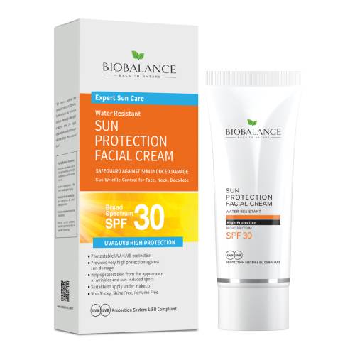 Crema protectie solara SPF30+ pentru fata, protectie foarte inalta UVA & UVB, 75 ml, Bio Balance