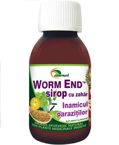 Worm End - sirop antiparazitar, 100ml - Ayurmed