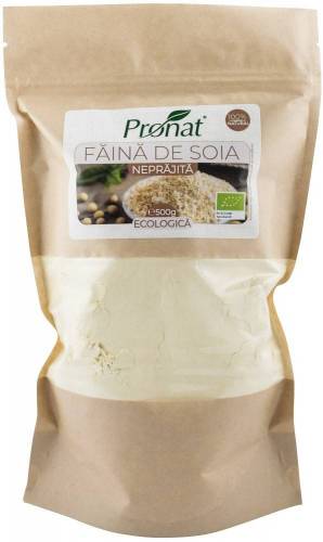 Faina de soia, neprajita, eco-bio, 500 g, Pronat