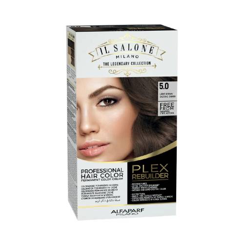 Vopsea permanenta Il Salone Plex Rebuilder Nr. 5.0 Light Brown, 100ml, Alfaparf