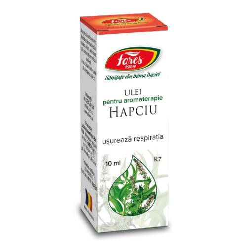 Ulei pentru aromoterapie Hapciu Usureaza Respiratia, R7, 10 ml, Fares