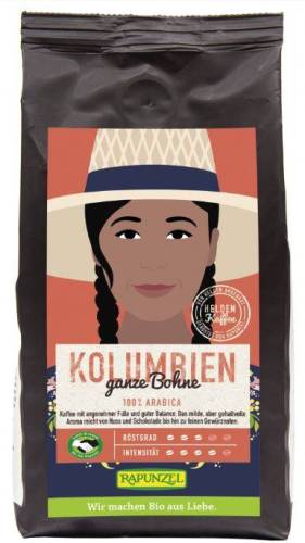 Cafea Arabica boabe Columbia Eco-Bio 250g - Rapunzel