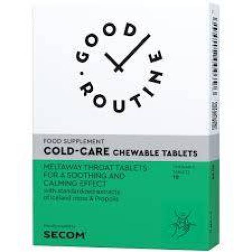 Cold-Care, pentru dureri in gat, 10 comprimate de supt, Good Routine