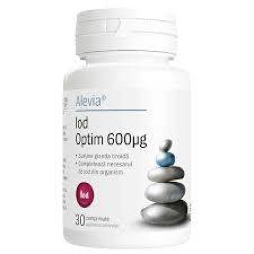 Iod Optim, 600 mg, 30 comprimate, Alevia