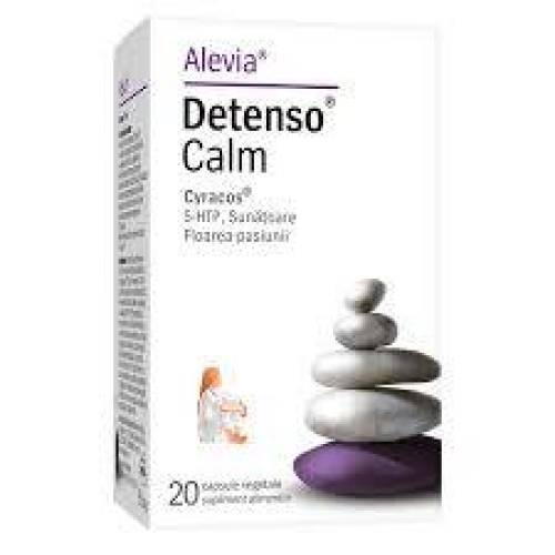 Detenso Calm, adjuvant in stari de stres, depresie, 20 capsule, Alevia