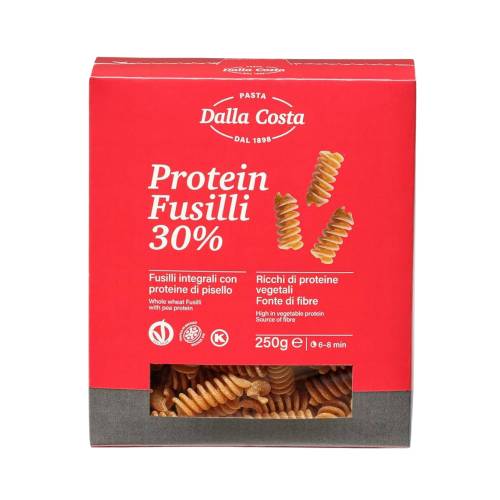 Paste fusilli cu proteine din mazare, 250g, Dalla Costa