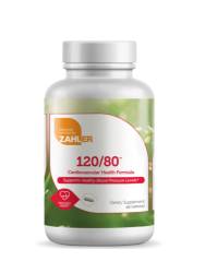 Healthy Heart: 120/80, Formula pentru hipertensiune si sanatatea Inimii, 180 capsule, Zahler - GNC