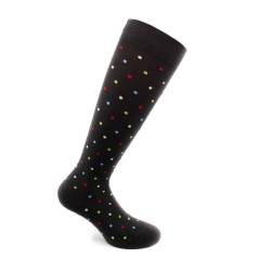 Sosete bumbac pana la genunchi, Fancy Socks, negru - M
