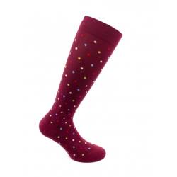 Sosete bumbac pana la genunchi, Fancy Socks, rosu - M