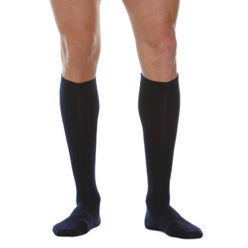 Sosete din lana si casmir, pana la genunchi, bleumarin - 5 (XL)