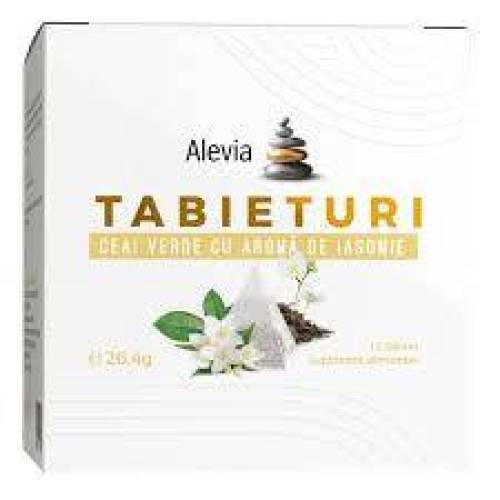 Ceai verde cu aroma de iasomie, 12 plicuri, Alevia