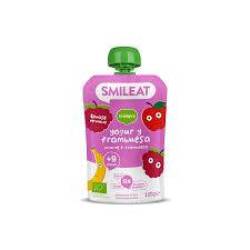 Piure din zmeura si iaurt grecesc, + 9 luni, eco-bio, 100 g, Smileat