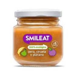 Piure din pere, prune si banane, + 6 luni, eco-bio, 130 g, Smileat