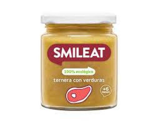 Piure de legume cu vitel si ulei masline, + 6 luni, eco-bio, 230 g, Smileat