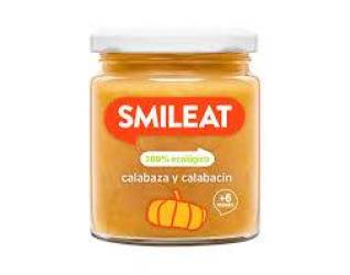 Piure de legume cu dovleac, dovlecel si ulei masline, + 6 luni, eco-bio, 230 g, Smileat