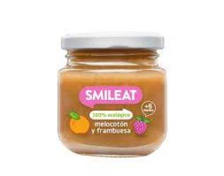 Piure din piersici si zmeura, + 6 luni, eco-bio, 130 g, Smileat