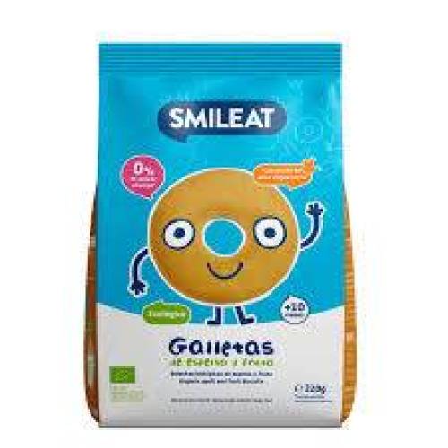 Biscuiti cerculete din grau spelta si mar, + 6 luni, eco-bio, 220 g, Smileat