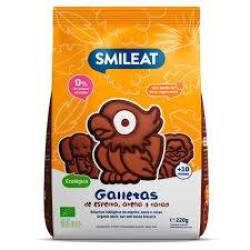 Biscuiti in forma de animalute, din grau spelta si cacao, + 10 luni, eco-bio, 220 g, Smileat
