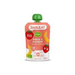 Piure din banane si capsuni, + 6 luni, eco-bio, 100 g, Smileat