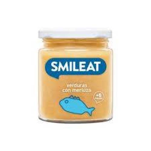 Piure de legume cu merluciu si ulei masline, +6 luni, eco-bio, 230 g, Smileat