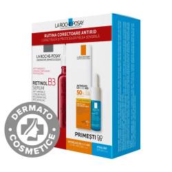 Pachet Serum Retinol B3 30ml + Anthelios Age Correct SPF50 15ml + Mela B3 Serum 10ml, La Roche-Posay