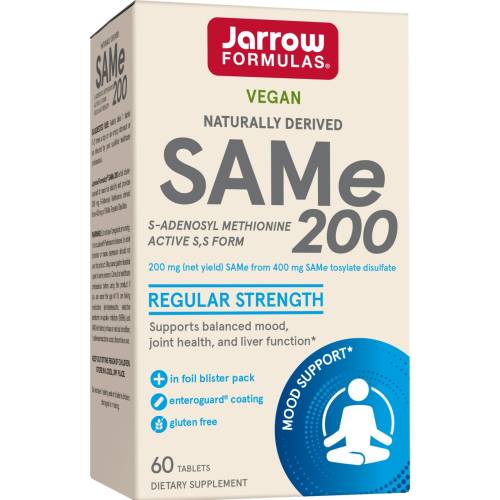 SAM-e 200mg, 60 tablete, Suport Natural pentru Ficat, Creier si Articulatii, Jarrow