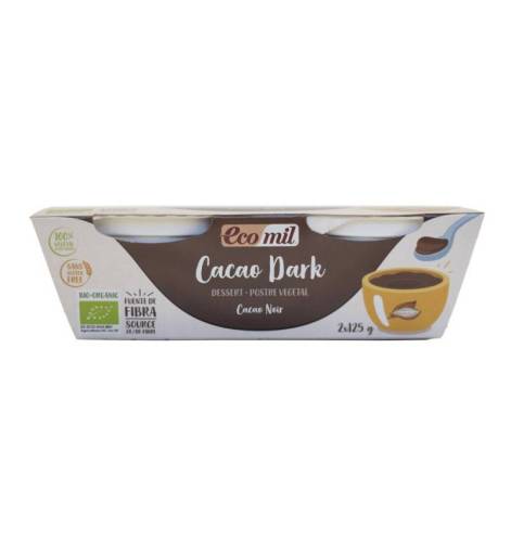 Desert din cocos cu cacao neagra, eco-bio, 2 × 125 g, Ecomil