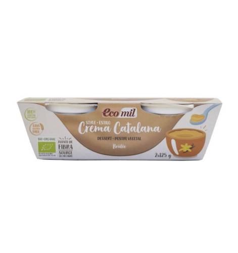 Desert din cocos - creme brulee - crema catalana, eco-bio, 2 × 125 g, Ecomil