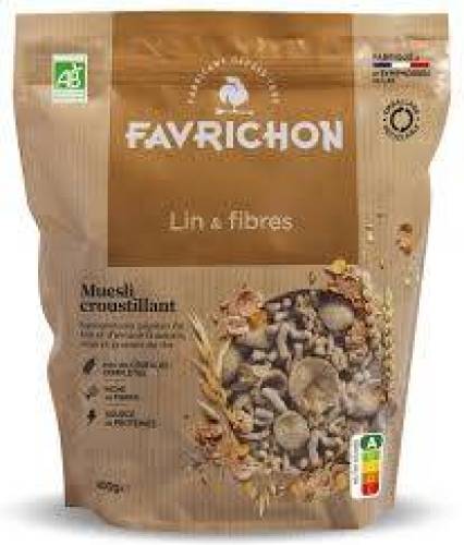 Mix de cereale cu fibre din in si scortisoara, eco-bio, 400 g, Favrichon