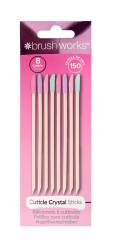 Betisoare pentru cuticule cu varf cristalizat, 8 bucati, Brushworks