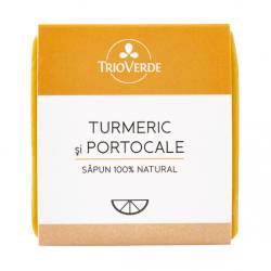 Sapun natural cu turmeric si portocale, 110g - Trio Verde