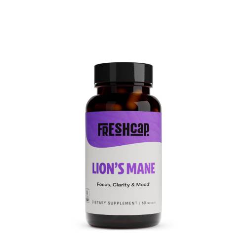 Lion's Mane Mushroom - Ciuperca Coama Leului - Claritate mentala, focus si sustinere cognitiva, 1000 mg, 60 cps, Freshcap - GNC