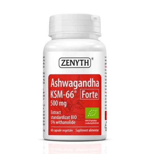 Ashwagandha KSM-66 Forte 500 mg, 60 capsule - Zenyth