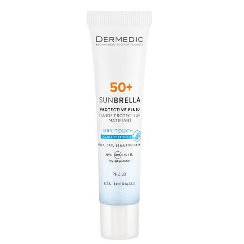 Protectie solara cu SPF 50+ pentru fata matifianta Sunbrella, 40ml, Dermedic
