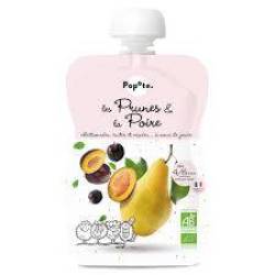 Piure cu 73 % pere si 27 % prune, + 4 luni, eco-bio, 120 g, Popote