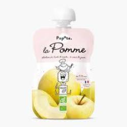 Piure cu 100% mere, +4 luni, eco-bio, 100 g, Popote