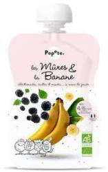 Piure cu 51 % mere si 43 % banane, + 4 luni, eco-bio, 120 g, Popote