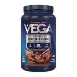Vega Protein + Creatine Chocolate Flavor, Proteina Vegetala + Creatina Cu Aroma De Ciocolata, 1002 g, Gnc